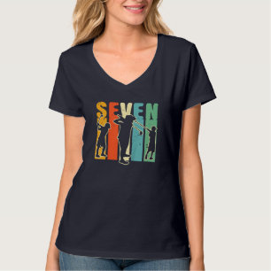 Barn 7 år gammal Golf Födelsedagsfest Gift for Boy T Shirt