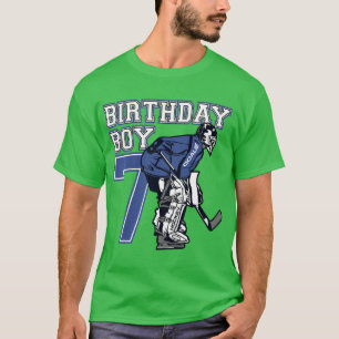 Barn 7 år gammal is Hockey Goalie Théd Birthday T Shirt