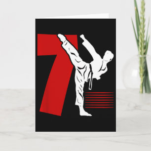 Barn 7-års födelsedag Karate 7 år gammal Karate Fö Kort