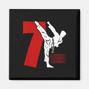 Barn 7-års födelsedag Karate 7 år gammal Karate Fö Magnet