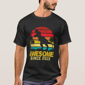 Barn 7:e födelsedag Dinosaur Fantastisk 2015 7 år T Shirt