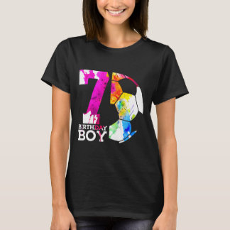 Barn 7 Födelsedags Pojke Fotboll 7-års Födelsedag T Shirt