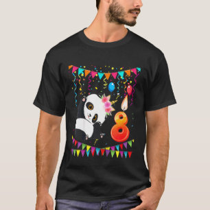 Barn 8 år gammal 8:e födelsedagen Panda Unicorn Gi T Shirt