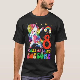 Barn 8 år gammal 8:e födelsedagstävlingen Princess T Shirt