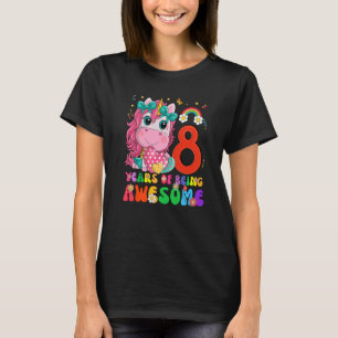 Barn 8 år gammal 8:e födelsedagstävlingen Princess T Shirt