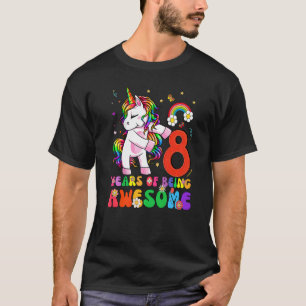 Barn 8 år gammal 8:e födelsedagstävlingen Princess T Shirt