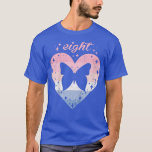 Barn 8 år gammal cute Butterfly Birthday Girl 8 B T Shirt