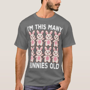 Barn 8 år gammal födelsedagsbunny Älskare 8:e föde T Shirt