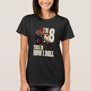 Barn 8 år gammal födelsedagstorgsdagstorgsmonster t shirt