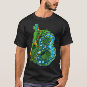 Barn 8 år gammal ödla Reptil 8:e födelsedagen T Shirt