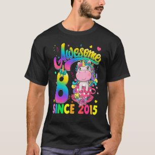 Barn 8 år gammal sedan 2015 Princess Unicorn 8th B T Shirt