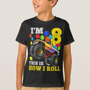 Barn 8 år gammal sjört 8:e födelsedagstorgsmonster t shirt