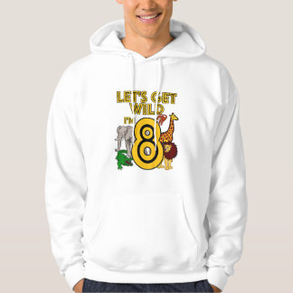 Barn 8 år gammal Zoo Birthday Shirt Safari Jungle  Hoodie