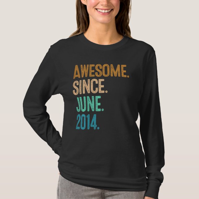 Barn 8-årsdagen Fantastisk sedan juni 2014 T Shirt (Framsida)