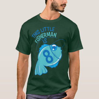 Barn 8:e födelsedag FiskeFisk 8 år gammal2217  T Shirt