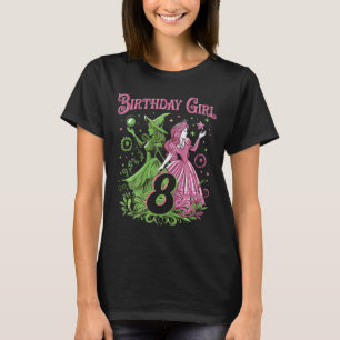 Barn 8:e födelsedag Rosa och Grönt 8 år gammal T Shirt