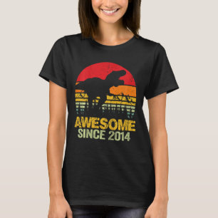 Barn 8:e födelsedagen Dinosaur Trex Fantastisk sed T Shirt