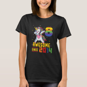 Barn 8:e födelsedagen Unicorn Dabbing 8 8ÅRS Gi T Shirt