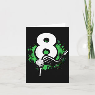 Barn 8:e födelsedagspojken Golf Player Golf 8 år g Kort