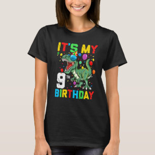 Barn 9 år Dinosaur Det är min nionde födelsedag Ly T Shirt