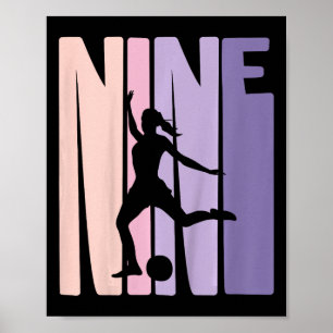 Barn 9 år Fotboll Gift 9:e födelsedag Poster