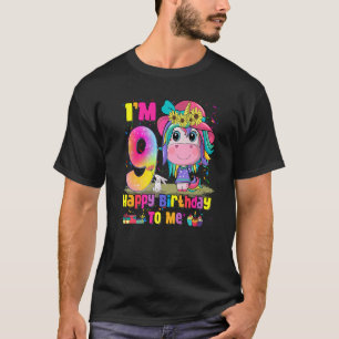Barn 9 år gammal 9:e födelsedag Princess Unico T Shirt