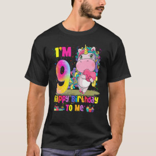 Barn 9 år gammal 9:e födelsedag Princess Unico T Shirt