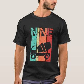 Barn 9 år gammal byggnation Lastbil födelsedag 9 T T Shirt
