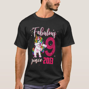 Barn 9 år gammal Girl Unicorn Fabulous sedan 2013 T Shirt