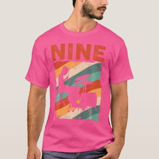 Barn 9 år gammal shirt 9:e födelsedagstjocken Drum T