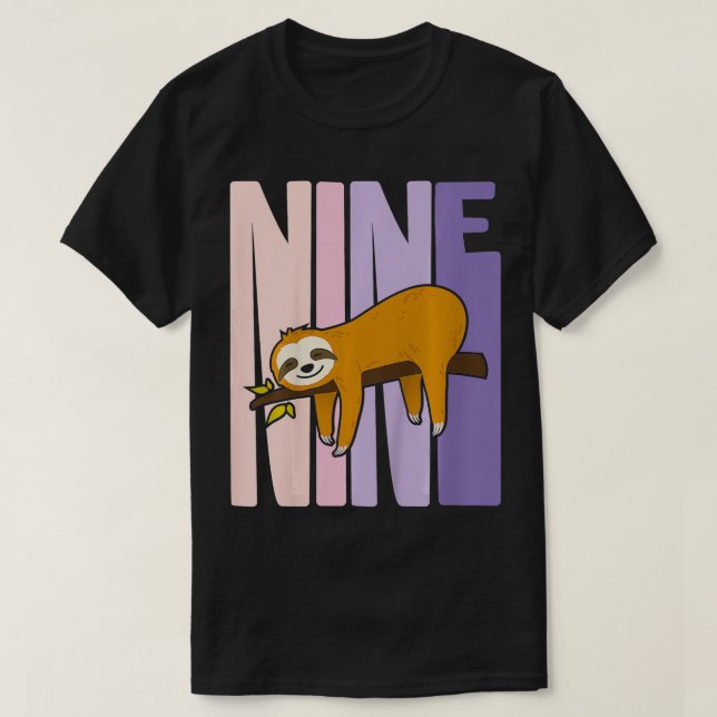 Barn 9 år Gammal Sjunde födelsedag 9:e dagen T Shirt (Design framsida)