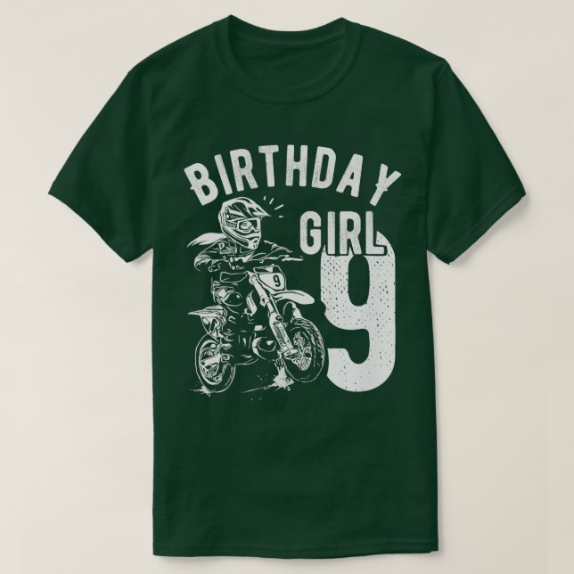 Barn 9 år gammal unge Birthday tjejer Dirt Cyto Mo T Shirt (Design framsida)