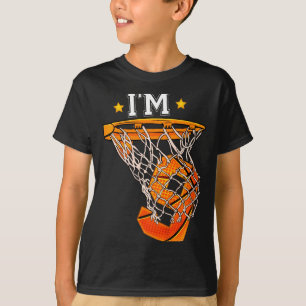 Barn 9-års födelsedag basket 9 pojke flicka 6:e b t shirt