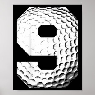 Barn 9-års födelsedags pojke golfspelare golf 9 år poster