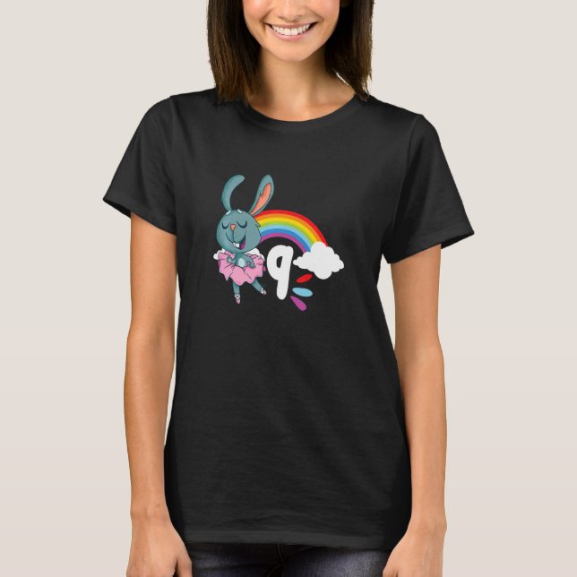Barn 9 Birthday Ballet Ballerina Dance Dancer T Shirt (Framsida)