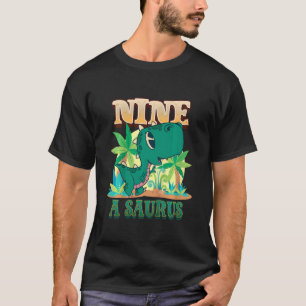 Barn 9: e Brithday 9 Year Old Dinosaur Rex 9 Yea T Shirt