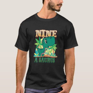 Barn 9: e Brithday 9 Year Old Dinosaur Rex 9 Yea T Shirt