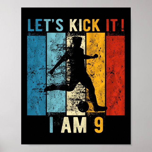 Barn 9:e födelsedag - 9-årsdag B Poster (Framsidan)