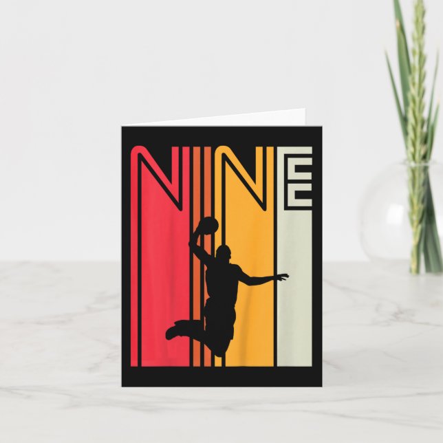 Barn 9:e födelsedag Basketball Älskare 9 år gammal Kort (Framsida)