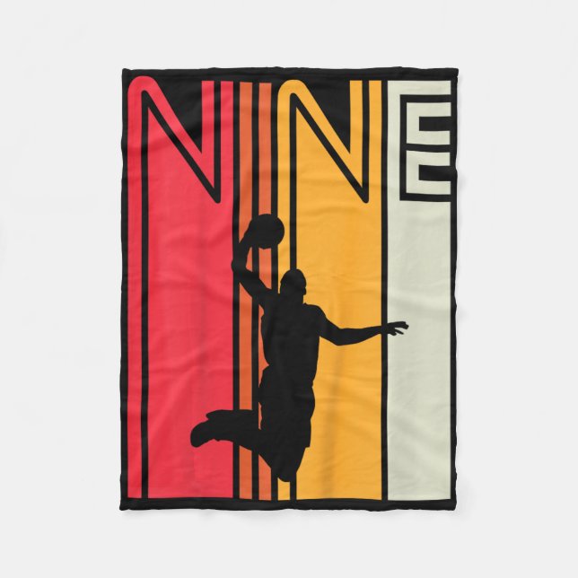 Barn 9:e födelsedag Bysketbyll Älskare 9 år gammal Fleecefilt (Framsidan)