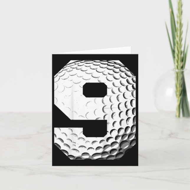 Barn 9:e födelsedag Golf Player Golf 9 år gammal Kort (Framsida)