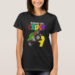 Barn 9:e födelsedag Monster Lastbil 9 år gammal Ra T Shirt