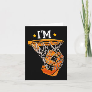 Barn 9:e födelsedagen Basketball Jag är 9 Boy Girl Kort
