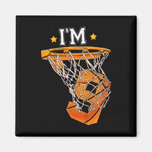 Barn 9:e födelsedagen Basketball Jag är 9 Boy Girl Magnet