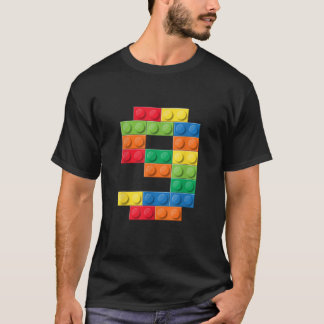Barn 9:e födelsedagens masterbyggare nio år byggda t shirt