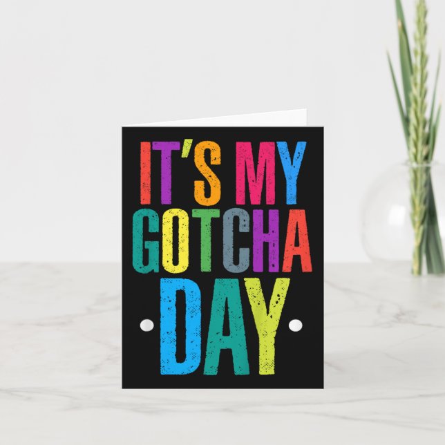 Barn Adoption Fosterbarn Hooray Det är min Gotcha  Kort (Framsida)