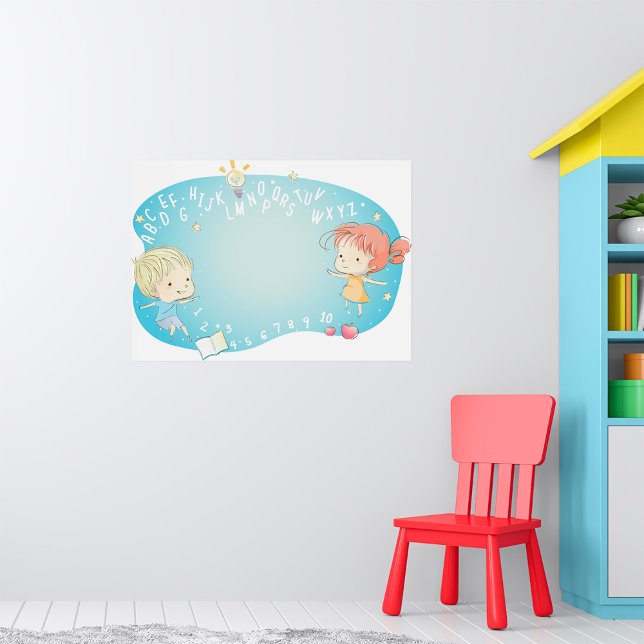 Barn Alfabetet Inlärningsillustration med Nummer Poster (Skapare uppladdad)