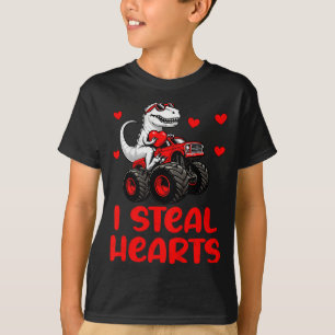Barn Alla hjärtans dag Monster Truck Trex Pojke Sm T Shirt