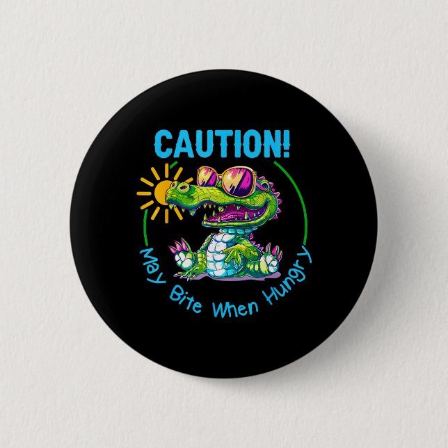 Barn Alligator Krokodil Florida Semester Sommar Knapp (Framsida)