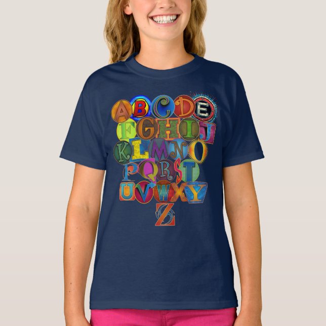 Barn Alphabet T Shirt (Framsida)